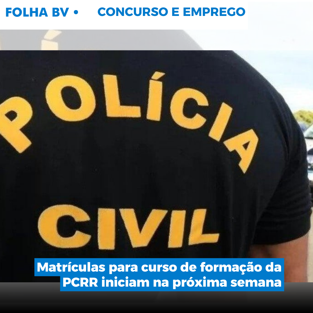 Matrículas para curso de formação da PCRR iniciam na próxima semana