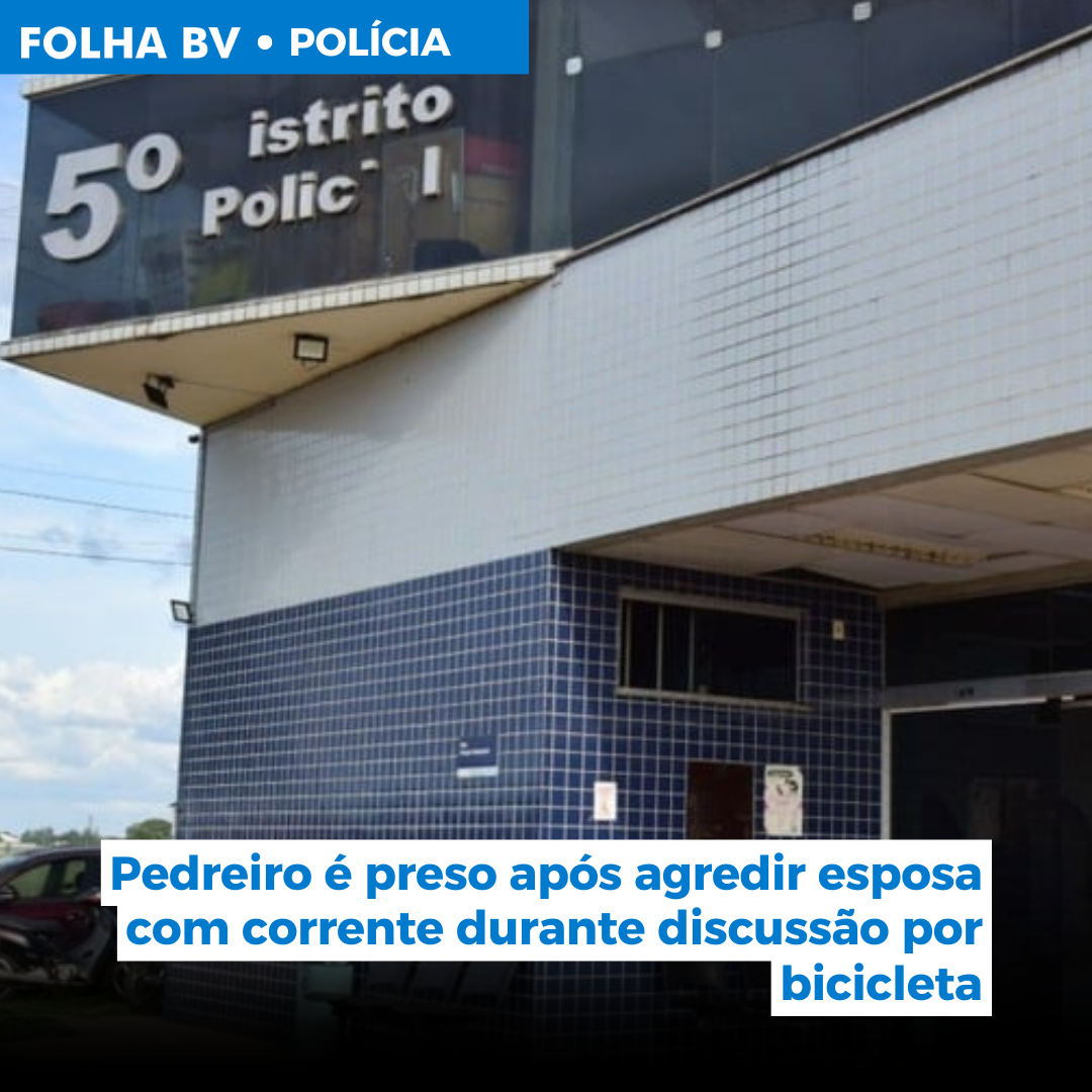 Pedreiro é preso após agredir esposa com corrente durante discussão por bicicleta