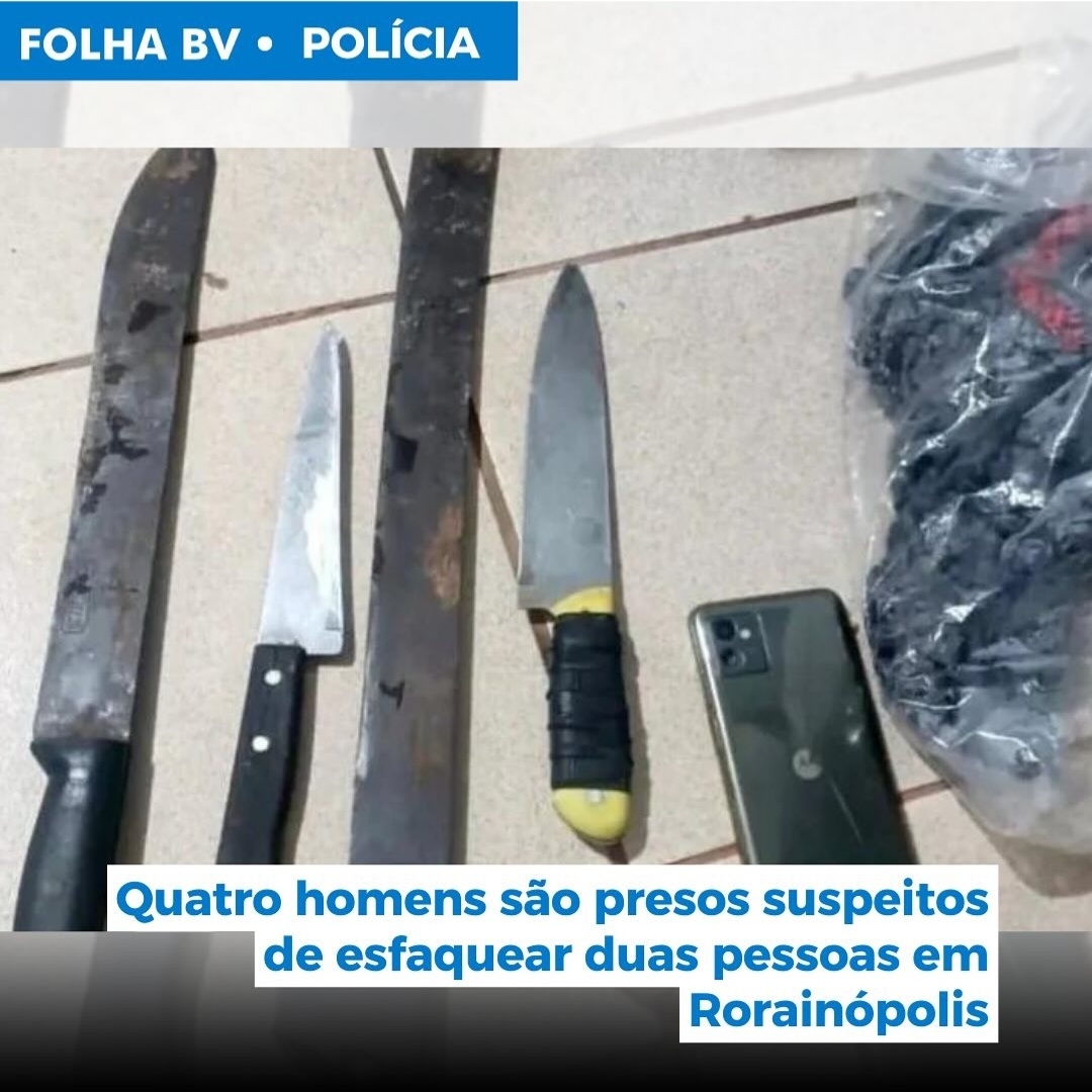 https://www.folhabv.com.br/geral/quatro-homens-sao-presos-suspeitos-de-esfaquearem-duas-pessoas-em-rorainopolis/