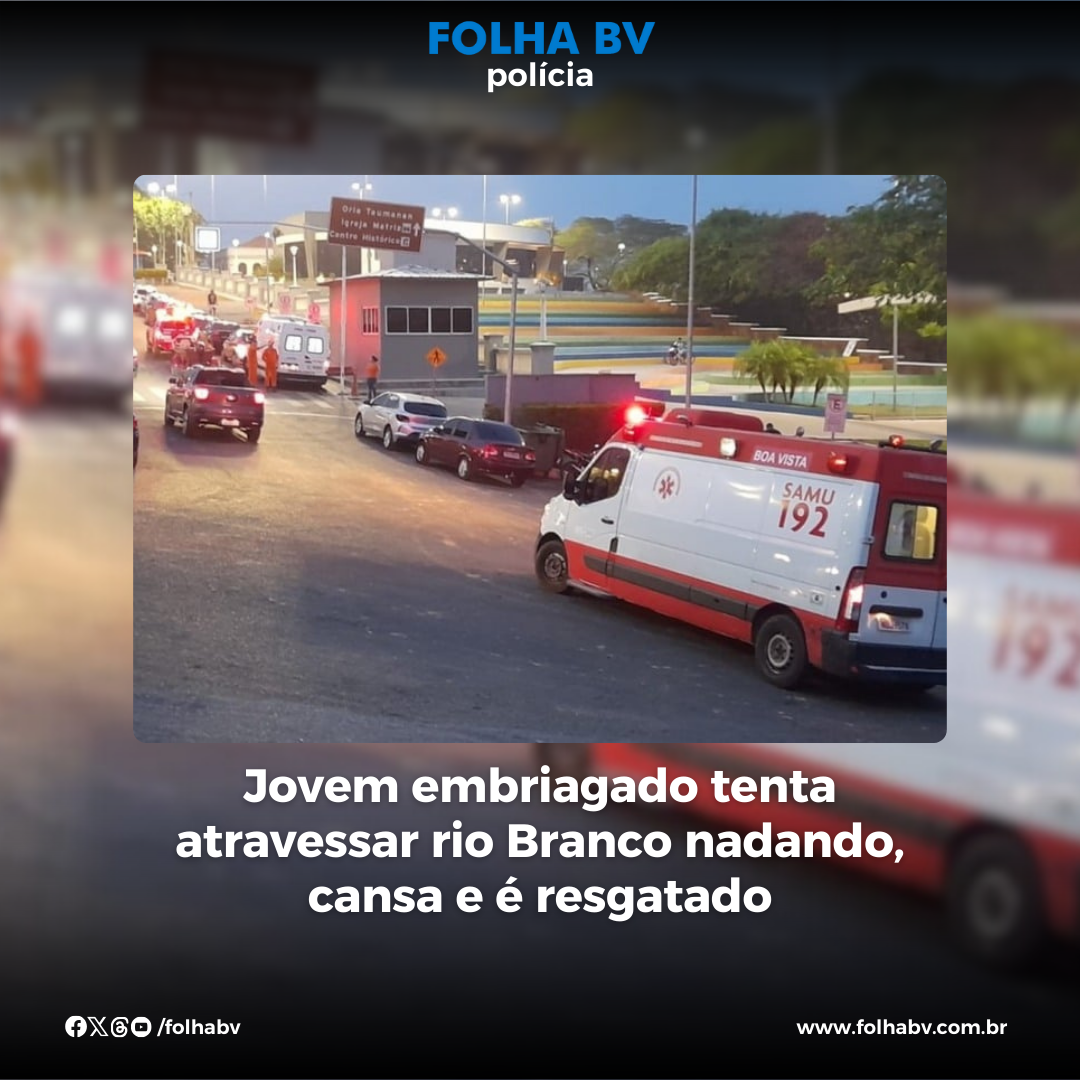 Jovem embriagado tenta atravessar rio Branco nadando, cansa e é resgatado