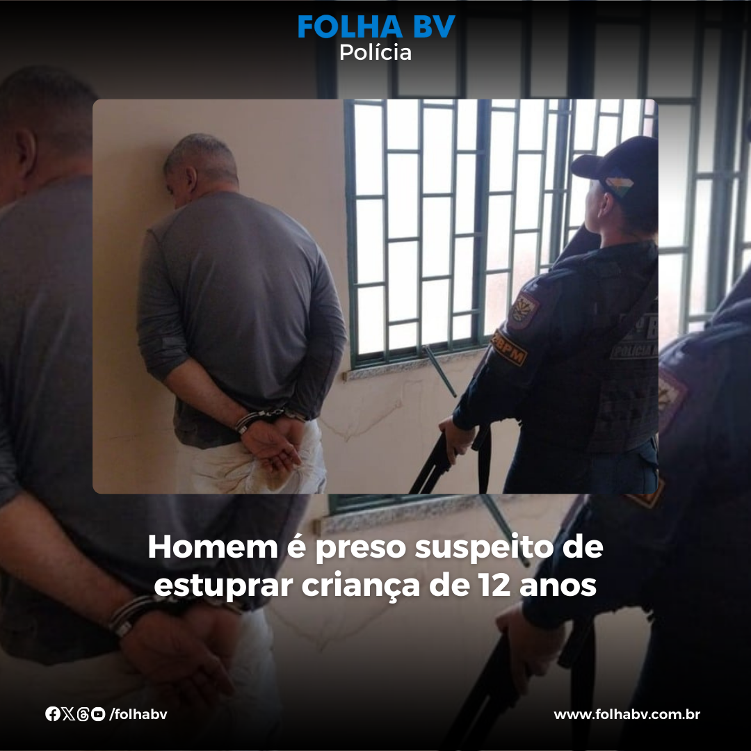 Homem é preso suspeito de estuprar criança de 12 anos