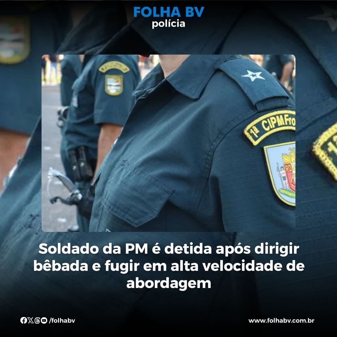 https://www.folhabv.com.br/policia/soldado-da-pm-e-detida-apos-dirigir-bebada-e-fugir-em-alta-velocidade-de-abordagem/
