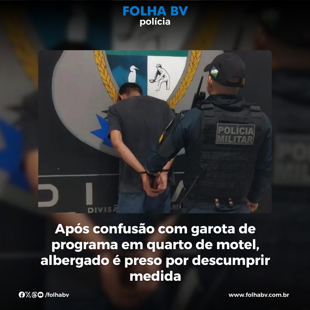 https://www.folhabv.com.br/policia/apos-confusao-com-garota-de-programa-em-quarto-de-motel-albergado-e-preso-por-descumprir-medida/