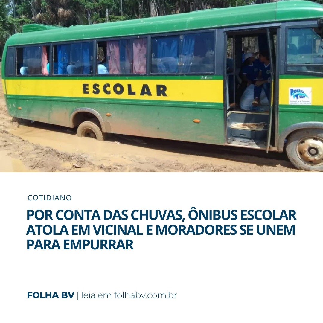 https://www.folhabv.com.br/cotidiano/onibus-escolar-atola-em-vicinal-e-moradores-se-unem-para-o-empurrar/