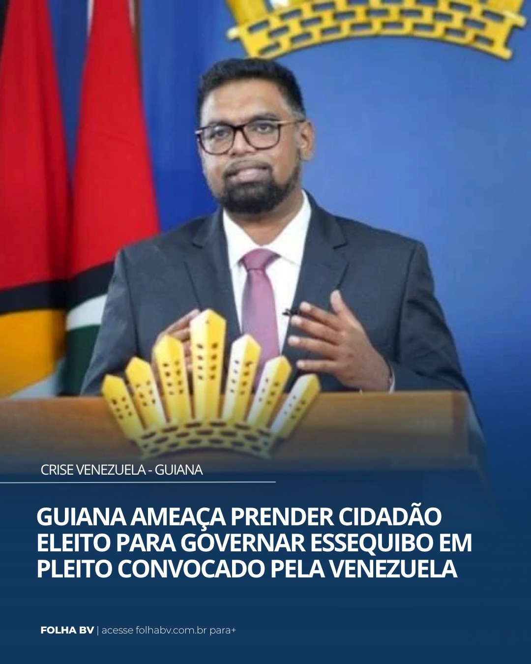 https://www.folhabv.com.br/crise-venezuela-guiana/guiana-ameaca-prender-cidadao-eleito-para-governar-essequibo-em-pleito-convocado-pela-venezuela/