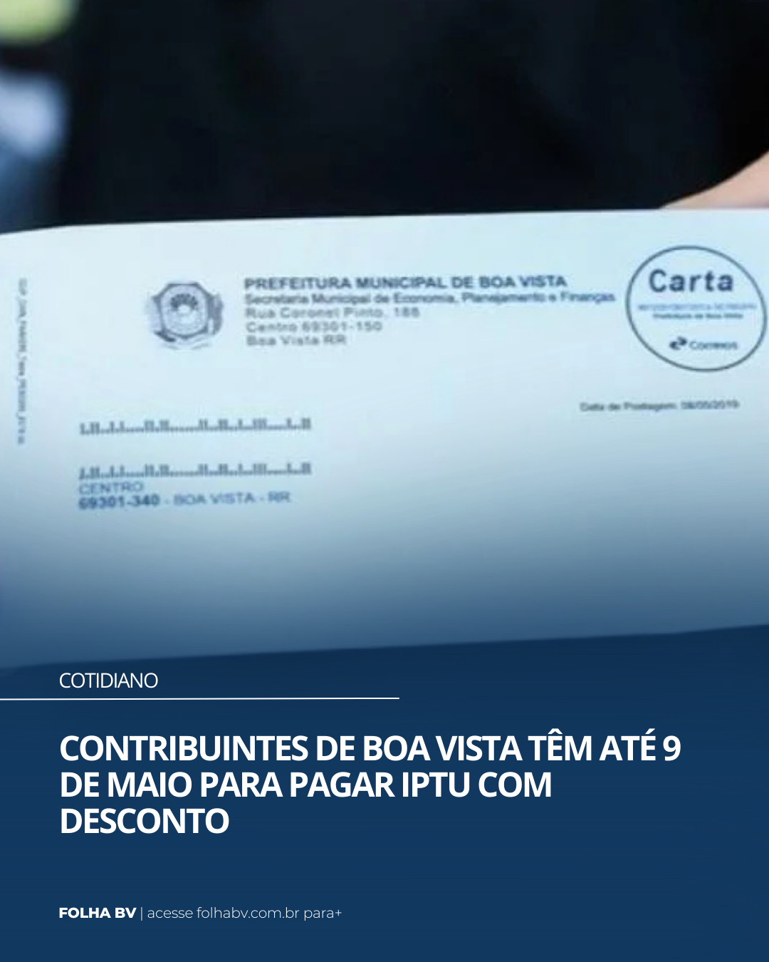https://www.folhabv.com.br/cotidiano/contribuintes-de-boa-vista-tem-ate-9-de-maio-para-pagar-iptu-com-desconto/