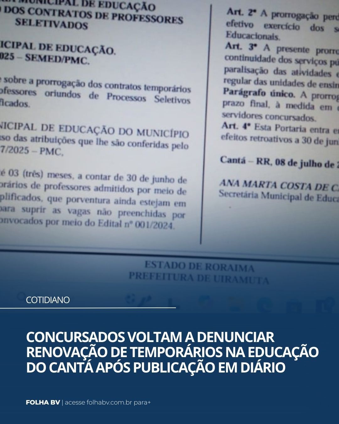 https://www.folhabv.com.br/cotidiano/concursados-voltam-a-denunciar-renovacao-de-temporarios-na-educacao-do-canta-apos-publicacao-em-diario/